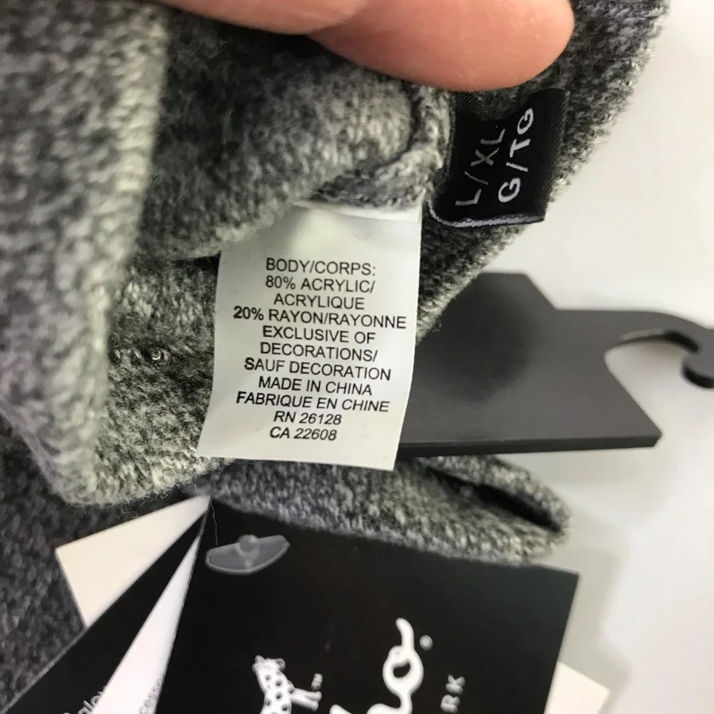 NORDSTROM ECHO New York Echo Touch Gray Heathered Gloves NEW Size L/XL